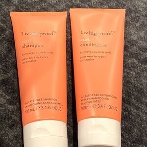 Living proof Curl Shampoo &  Conditioner Waves, Curls & Coils 3.4oz/100mL each